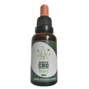 Aceite CBD para Mascotas Bruno Apetito y Función Cerebral de 30 ml