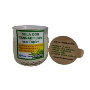 Vela con Cannabis CBD Uso Tópico para Dolores Musculares
